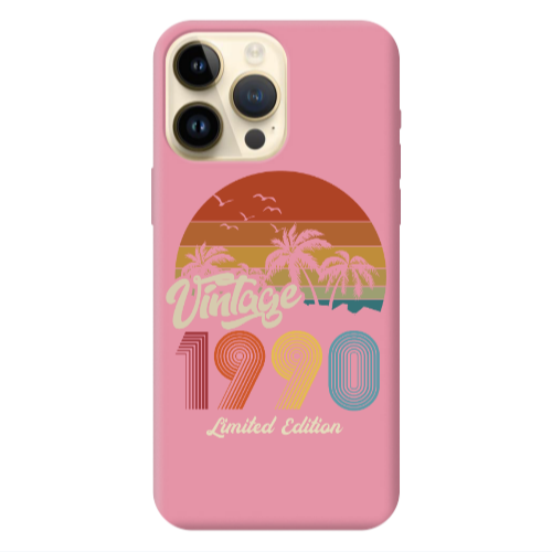 Apple iPhone 13 Pro Max Vintage Pink Colored Silicone TPU Θήκη