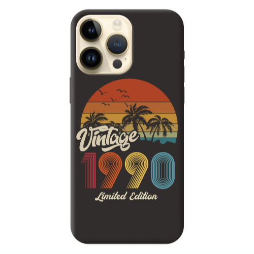 Apple iPhone 13 Pro Max Vintage Black Colored Silicone TPU Θήκη