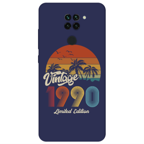 Xiaomi Redmi Note 9 Vintage Dark blue Colored Silicone TPU Θήκη