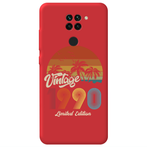 Xiaomi Redmi Note 9 Vintage Red Colored Silicone TPU Θήκη
