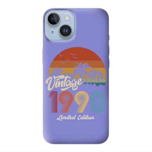 Apple iPhone 14  Vintage Purple Colored Silicone TPU Θήκη