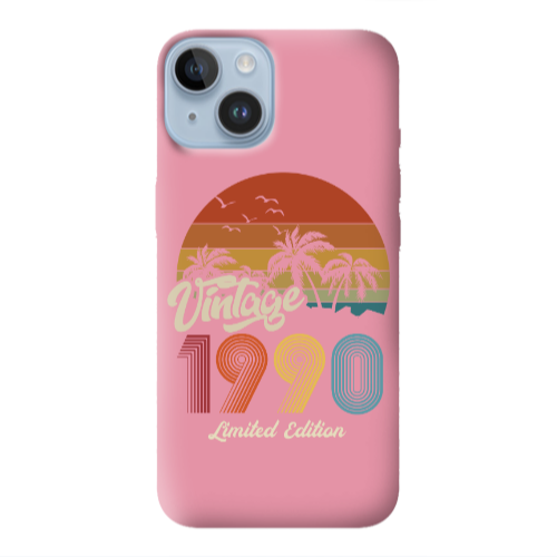 Apple iPhone 14  Vintage Pink Colored Silicone TPU Θήκη