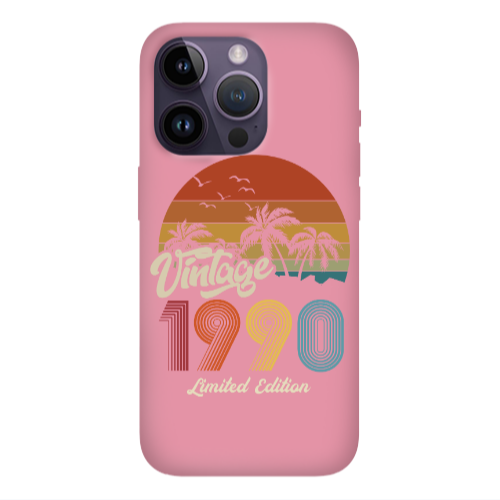 Apple iPhone 14 Pro  Vintage Pink Colored Silicone TPU Θήκη