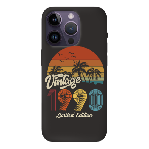 Apple iPhone 14 Pro  Vintage Black Colored Silicone TPU Θήκη