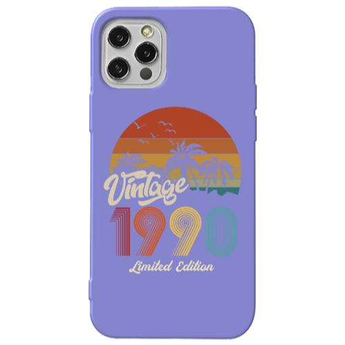 Apple iPhone 12 Pro Vintage Purple Colored Silicone TPU Θήκη