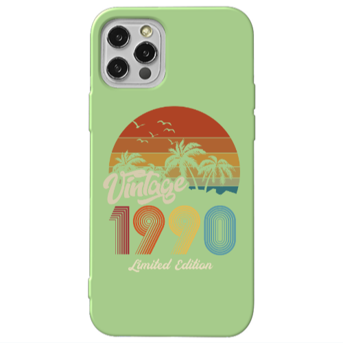 Apple iPhone 12 Pro Vintage Light Green Colored Silicone TPU Θήκη