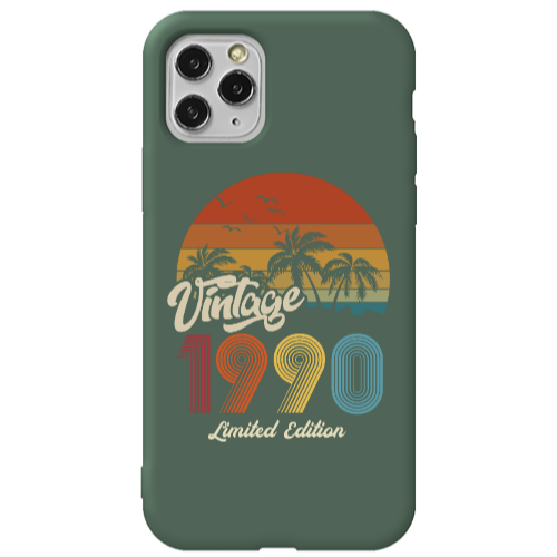 Apple iPhone 11 Pro Max Vintage Dark Green Colored Silicone TPU Θήκη