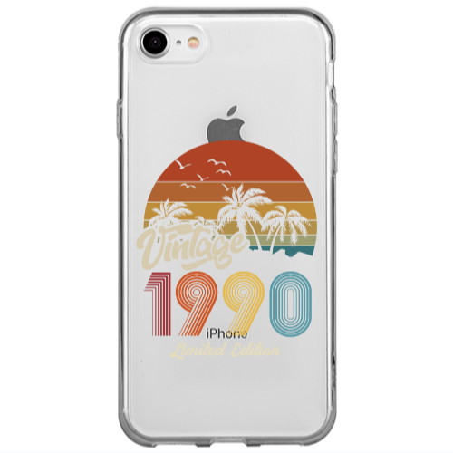 Apple iPhone SE 2020 Vintage Transparent Silicone TPU Θήκη