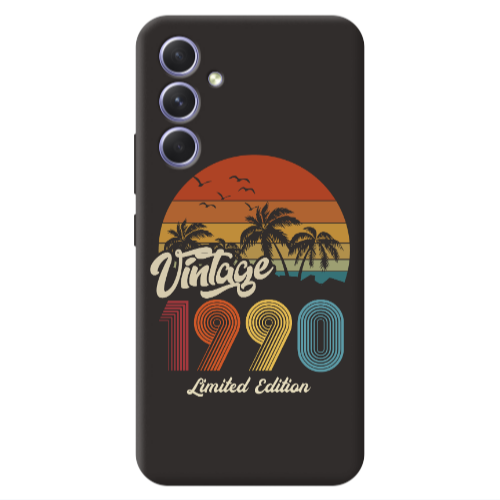 Samsung A54 Vintage Black Colored Silicone TPU Θήκη