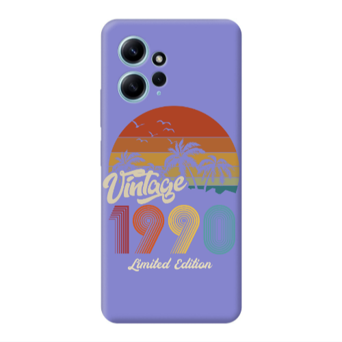 Xiaomi Redmi Note 12 4G Vintage Purple Colored Silicone TPU Θήκη
