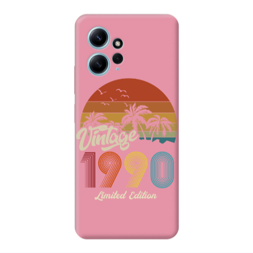 Xiaomi Redmi Note 12 4G Vintage Pink Colored Silicone TPU Θήκη