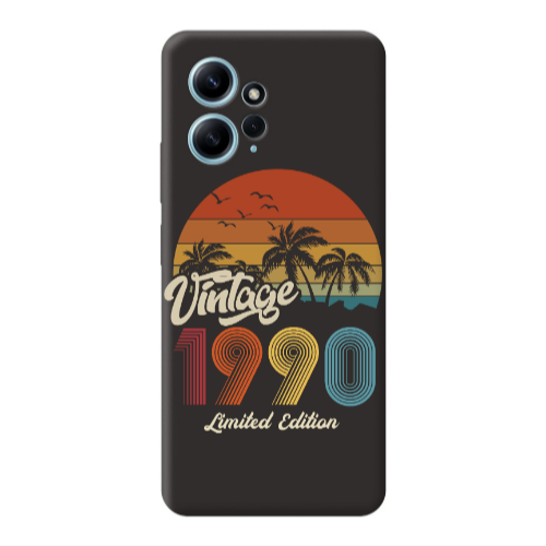 Xiaomi Redmi Note 12 4G Vintage Black Colored Silicone TPU Θήκη