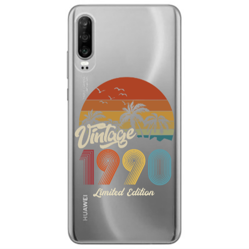 Huawei P30 Vintage Transparent Silicone TPU Θήκη