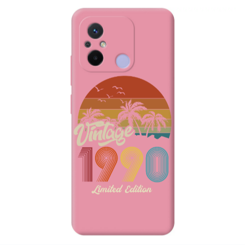 Xiaomi Redmi 12C Vintage Pink Colored Silicone TPU Θήκη