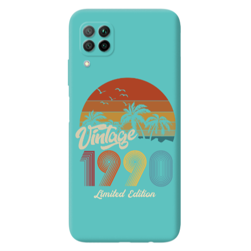 Huawei P40 Lite Vintage Turquoise Colored Silicone TPU Θήκη