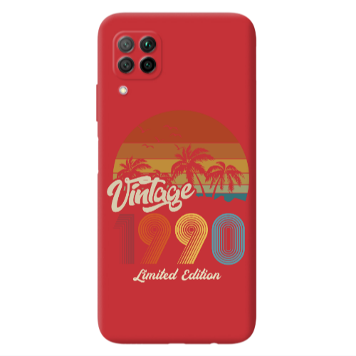 Huawei P40 Lite Vintage Red Colored Silicone TPU Θήκη