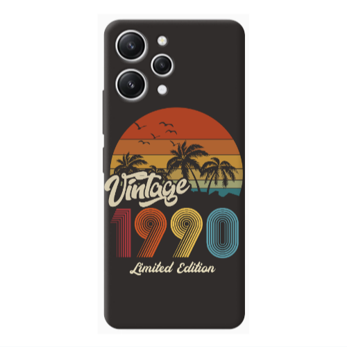 Xiaomi Redmi 12 Vintage Black Colored Silicone TPU Θήκη