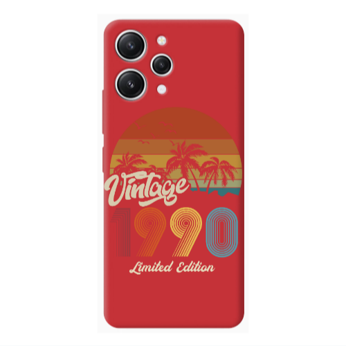 Xiaomi Redmi 12 Vintage Red Colored Silicone TPU Θήκη