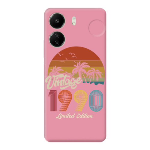 Xiaomi Redmi 13C Vintage Pink Colored Silicone TPU Θήκη
