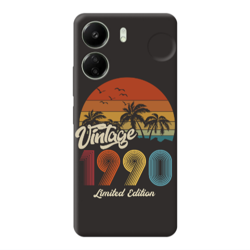 Xiaomi Redmi 13C Vintage Black Colored Silicone TPU Θήκη