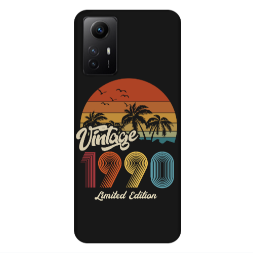 Xiaomi Redmi Note 12s Vintage Black Colored Silicone TPU Θήκη