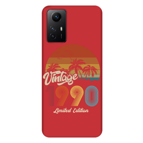 Xiaomi Redmi Note 12s Vintage Red Colored Silicone TPU Θήκη