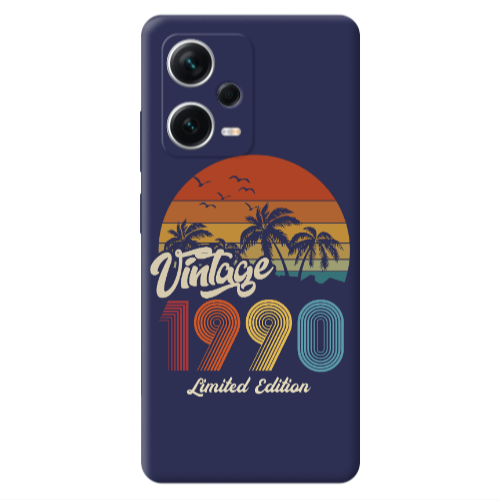 Xiaomi Poco X5 Vintage Dark blue Colored Silicone TPU Θήκη