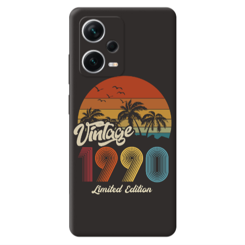 Xiaomi Poco X5 Vintage Black Colored Silicone TPU Θήκη