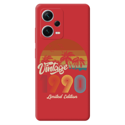 Xiaomi Poco X5 Vintage Red Colored Silicone TPU Θήκη