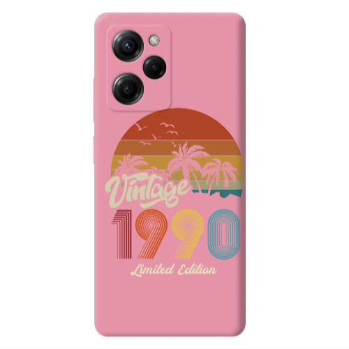 Xiaomi Poco X5 Pro Vintage Pink Colored Silicone TPU Θήκη