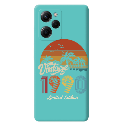 Xiaomi Poco X5 Pro Vintage Turquoise Colored Silicone TPU Θήκη