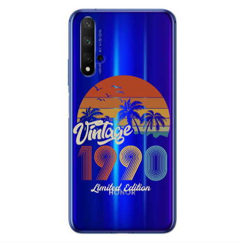 Huawei Nova 5 T Vintage Transparent Silicone TPU Θήκη