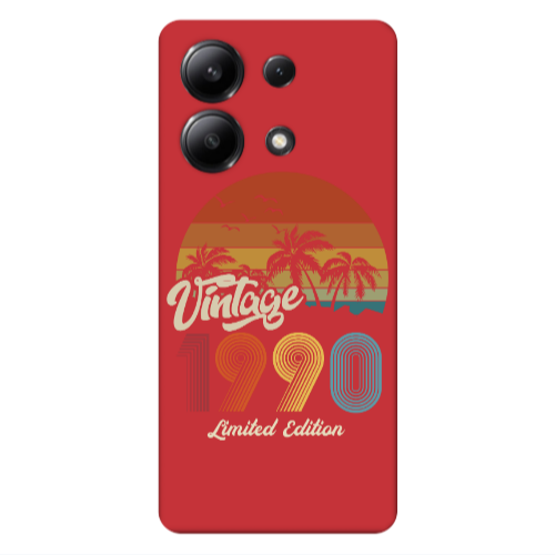 Xiaomi Redmi Note 13 4G Vintage Red Colored Silicone TPU Θήκη