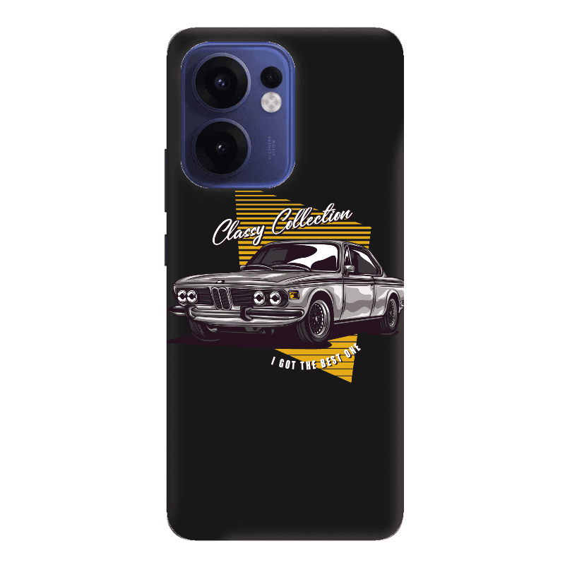 Oppo Reno 13 F Classy Collection Black Colored Silicone TPU Θήκη