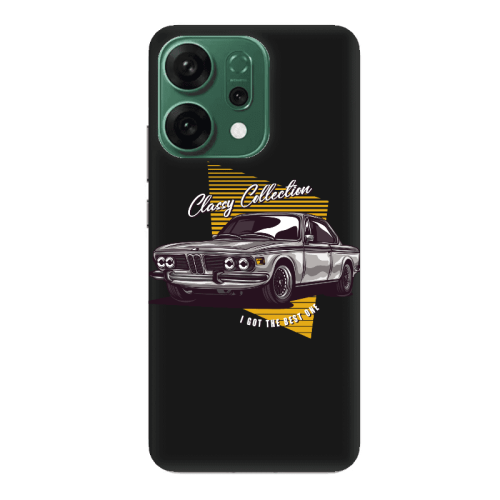 Oppo RENO 14 Classy Collection Black Colored Silicone TPU Θήκη