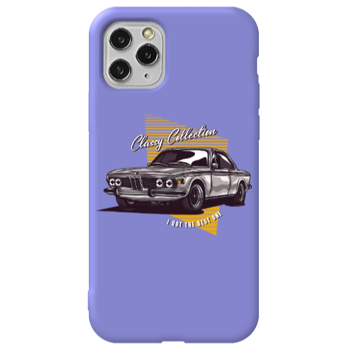 Apple iPhone 11 Pro Classy Collection Purple Colored Silicone TPU Θήκη