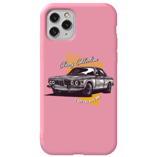 Apple iPhone 11 Pro Classy Collection Pink Colored Silicone TPU Θήκη