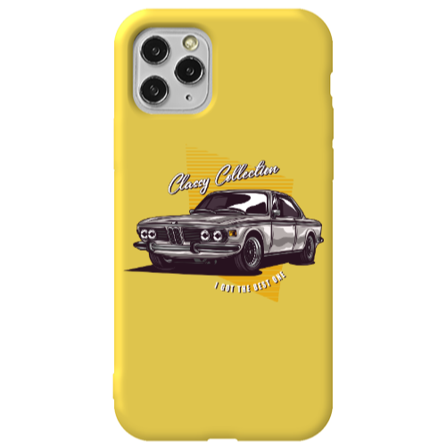 Apple iPhone 11 Pro Classy Collection Yellow Colored Silicone TPU Θήκη