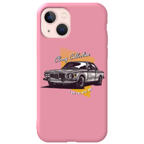 Apple iPhone 13 Classy Collection Pink Colored Silicone TPU Θήκη