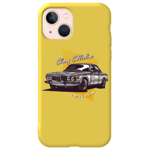 Apple iPhone 13 Classy Collection Yellow Colored Silicone TPU Θήκη