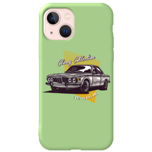 Apple iPhone 13 Classy Collection Light Green Colored Silicone TPU Θήκη