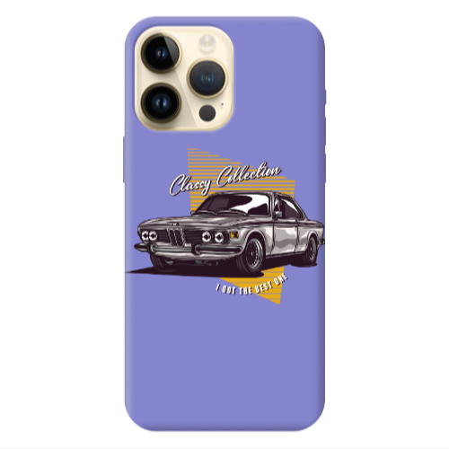 Apple iPhone 13 Pro Max Classy Collection Purple Colored Silicone TPU Θήκη
