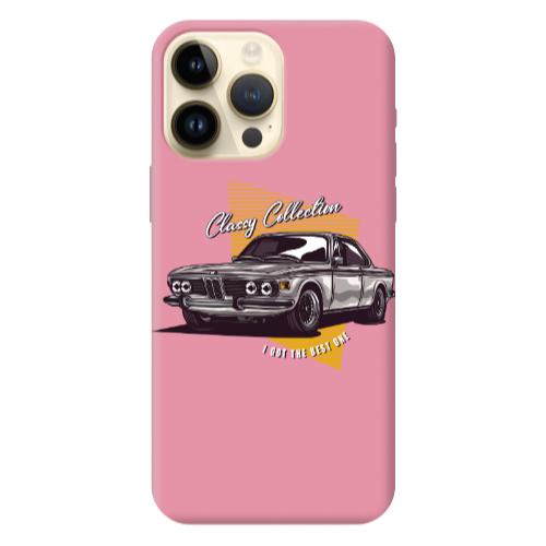Apple iPhone 13 Pro Max Classy Collection Pink Colored Silicone TPU Θήκη