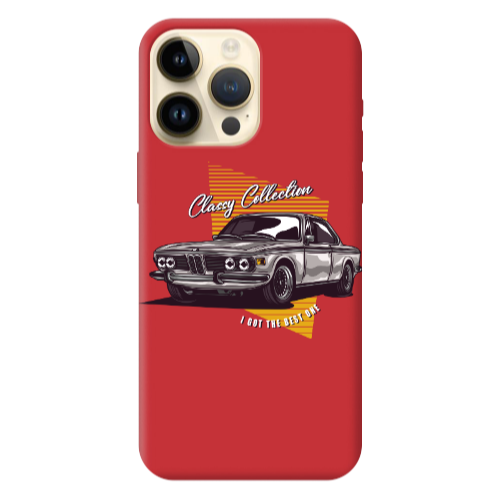 Apple iPhone 13 Pro Max Classy Collection Red Colored Silicone TPU Θήκη