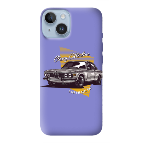 Apple iPhone 14  Classy Collection Purple Colored Silicone TPU Θήκη