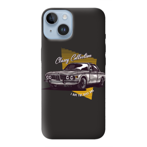 Apple iPhone 14  Classy Collection Black Colored Silicone TPU Θήκη