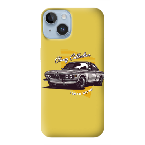 Apple iPhone 14 Plus Classy Collection Yellow Colored Silicone TPU Θήκη