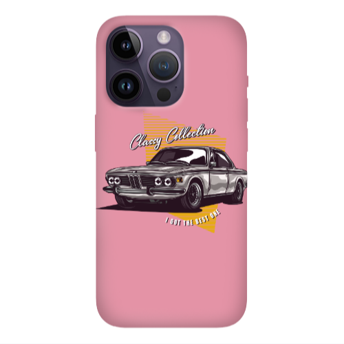 Apple iPhone 14 Pro  Classy Collection Pink Colored Silicone TPU Θήκη