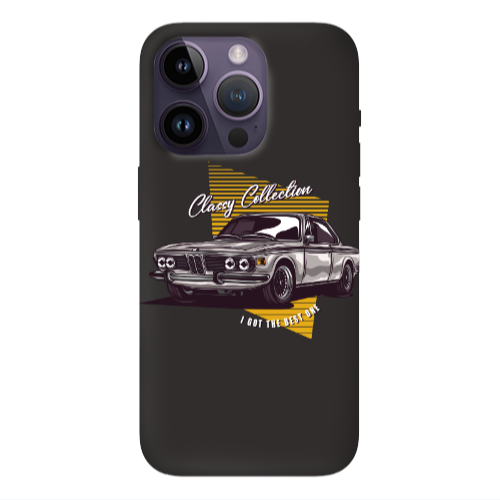 Apple iPhone 14 Pro  Classy Collection Black Colored Silicone TPU Θήκη