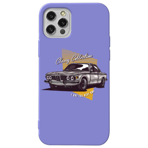 Apple iPhone 13 Pro Classy Collection Purple Colored Silicone TPU Θήκη